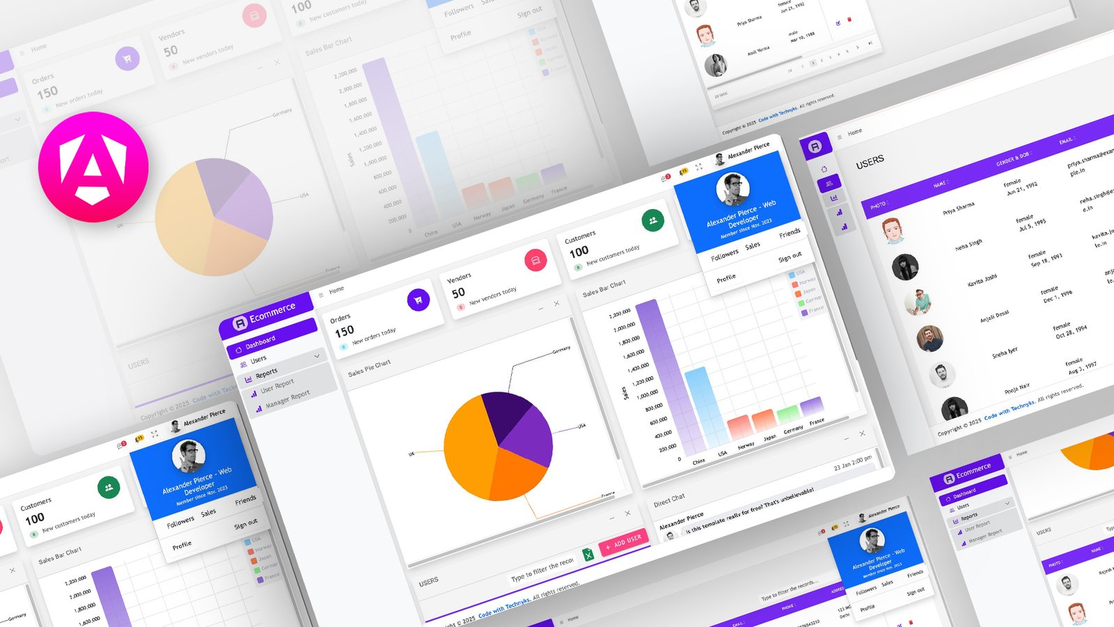 angular admin portal template